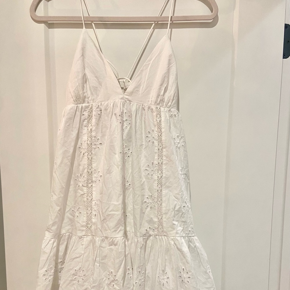 Zara white lace dress